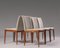 German Wood and Fabric Dining Chairs, 1960s, Set of 6 2