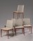 German Wood and Fabric Dining Chairs, 1960s, Set of 6, Image 3