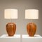 Large Yakisugi Style Pine Table Lamps, France, 1970s, Set of 2 1