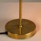 Brass and Burgundy Lacquered Metal Table Lamp, Sweden, 1950s, Image 7