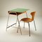 Scrivania da scuola Munkegaard e sedia Mosquito di Arne Jacobsen per Fritz Hansen, Danimarca, anni '50, set di 2, Immagine 1