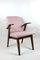 Vintage Tweed Pink Easy Chair by Mieczyslaw Puchala, 1970s, Image 1