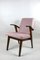 Vintage Tweed Pink Easy Chair by Mieczyslaw Puchala, 1970s 10