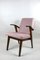 Vintage Tweed Pink Easy Chair by Mieczyslaw Puchala, 1970s, Image 10
