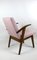 Vintage Tweed Pink Easy Chair by Mieczyslaw Puchala, 1970s 5