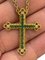 18K Yellow Gold, Emerald & Diamond Cross Pendant, Image 4
