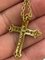 18K Yellow Gold, Emerald & Diamond Cross Pendant 5