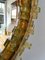 Italienischer Beleuchteter Spiegel mit Rahmen aus gehämmertem Glas & vergoldetem Schmiedeeisen von Longobard, 1970er 6