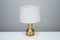 Danish Gold Anodized Table Lamp, 1970s 5