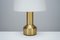 Danish Gold Anodized Table Lamp, 1970s 4