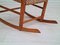 Danish Rocking Chair in Oak & Natural Fiber, 1960s 13