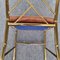 Italian Golden Brass Chair, 1960s, Image 5