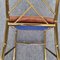 Italienischer goldener Messing Stuhl, 1960er 5