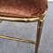 Italian Golden Brass Chair, 1960s 8