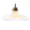 Vintage French Industrial Holophane Clear Glass Pendant Light 1