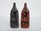 Artistic Ceramic Bottles by Alessio Tasca for Antoniazzi, Italy, 1950s, Set of 2 1