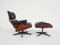 Palisander Sessel & Ottomane aus Schwarzem Leder von Charles & Ray Eames für Herman Miller, 2er Set 1