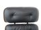Rosewood Lounge Chair & Ottoman in Black Leather by Charles & Ray Eames for Herman Miller, Set of 2 9