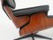 Rosewood Lounge Chair & Ottoman in Black Leather by Charles & Ray Eames for Herman Miller, Set of 2 6