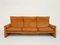 Maralunga 3-Seat Sofa in Cognac Leather by Vico Magistretti for Cassina 2