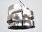 Space Age Glossy Chrome Metal Pendant Light by Gaetano Missaglia for Missaglia, Italy, 1968, Image 3