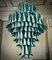 Emerald Colored Chandelier in the Style of Gruppo Luce for La Murrina, 1970s 5