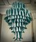 Emerald Colored Chandelier in the Style of Gruppo Luce for La Murrina, 1970s, Image 5