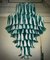 Emerald Colored Chandelier in the Style of Gruppo Luce for La Murrina, 1970s 9