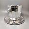 Ice Bucket with Plate in Silver Plating by Ricci for Marengo, 1960s, Italy, Set of 2 2