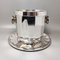 Ice Bucket with Plate in Silver Plating by Ricci for Marengo, 1960s, Italy, Set of 2 1
