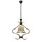 Lámpara colgante italiana Art Déco de cristal de Murano, Imagen 1