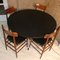 Table and 4 Rosewood Chairs, Italy, 1950s, Set of 5, Image 12