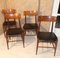 Tisch und 4 Palisander Stühle, Italien, 1950er, 5er Set 6