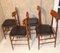 Skai und Palisander Stühle, 1950er, 4er Set 12