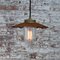 Vintage Industrial Brass, Rust Metal and Clear Glass Pendant Light, Image 4