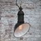 Vintage French Industrial Asymmetrical Black Enamel and Cast Iron Pendant Light 6