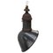 Lámpara colgante francesa industrial vintage asimétrica de esmalte negro y hierro fundido, Imagen 5