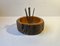 Vintage American Nut Cracker Set with Rustic Natural Bowl, 1970s, Set of 6 3