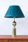 Swedish Brass & Silk Table Lamps from Aneta, 1960s, Set of 2 4