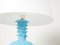 Lámpara de mesa XL en forma de piña de cerámica azul de Tommaso Barbi, años 70, Imagen 3
