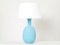 Xl Blue Ceramic Pineapple Table Lamp by Tommaso Barbi, 1970s, Image 1