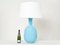 Lámpara de mesa XL en forma de piña de cerámica azul de Tommaso Barbi, años 70, Imagen 8