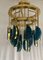 Round Blue Murano Glass Chandelier 5