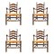 Chaises de Montagne Mid-Century en Paille, France, 1950s, Set de 4 1