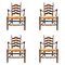 Mid-Century French Straw Mountain Chairs, 1950s, Set of 4 1