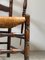 Mid-Century French Straw Mountain Chairs, 1950s, Set of 4, Image 9