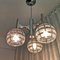 Chromed Chandelier and Table Lamp by Gaetano Sciolari for Targetti Sankey, Set of 2 7