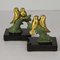 Art Deco Bookends with Patinated Metal Bird Figures, Set of 2, Image 2