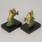 Art Deco Bookends with Patinated Metal Bird Figures, Set of 2 5