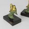 Art Deco Bookends with Patinated Metal Bird Figures, Set of 2 4